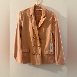 Bishop and Young Coral Double-Breasted Blazer